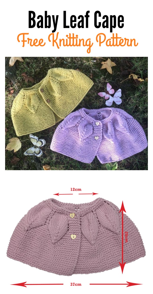 Baby Leaf Cape Free Knitting Pattern