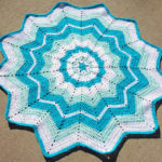 Beginners Round Ripple Afghan Baby Blanket Free Crochet Pattern