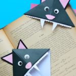 Halloween Origami Cat Corner Bookmarks Paper Crafts for Kids