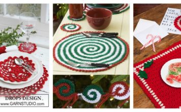 Christmas Placemat Set Free Crochet Patterns
