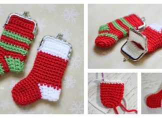 Christmas Stocking Coin Purse Free Crochet Pattern