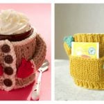 Coffee Cozy Sweaters Free Kniiting Pattern and Video Tutorial