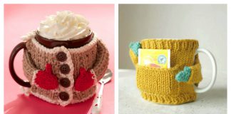 Coffee Cozy Sweaters Free Kniiting Pattern and Video Tutorial