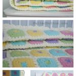 Colorful Puffy Patch Baby Blanket Crochet Pattern