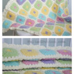 Colorful Puffy Patch Baby Blanket Crochet Pattern