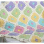 Colorful Puffy Patch Baby Blanket Crochet Pattern