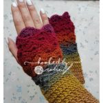 Fantail Stitch Fingerless Gloves Free Crochet Pattern