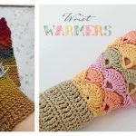 Fantail Stitch Fingerless Gloves Free Crochet Pattern f1