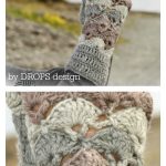 Fantail Stitch Winter Fanfare Wrist Warmers Free Crochet Pattern