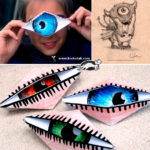 Halloween Blinking Origami Eye Paper Crafts for Kids