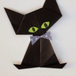 Halloween Origami Cat Paper Crafts for Kids