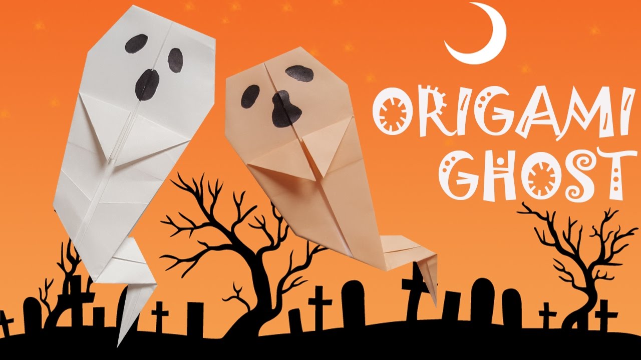 Halloween Origami Ghost Paper Crafts for Kids