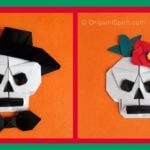 Halloween Origami Sugar Skull Paper Crafts for Kids