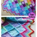 Happy Harlequin Blanket Free Crochet Pattern