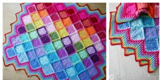 Happy Harlequin Blanket Free Crochet Pattern