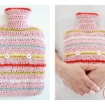 Hot Water Bottle Cosy Free Crochet Pattern