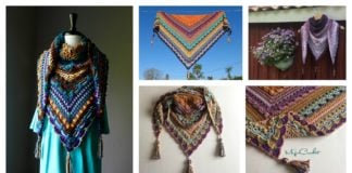 Lost in Time Triangle Shawl Free Crochet Pattern