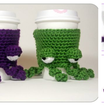 Octopus Coffee Cup Cozy Free Crochet Pattern