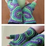 Pieces of Eight Fingerless Gloves Free Crochet Pattern