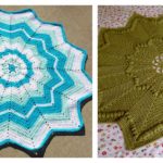 Round Ripple Afghan Baby Blanket Free Crochet Pattern