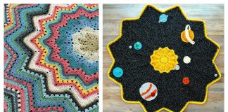 Round Ripple Afghan Baby Blanket Free Crochet Pattern