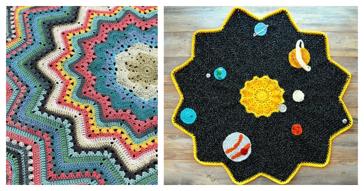 round crochet afghan patterns for beginners