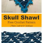 Skull Shawl Free Crochet Pattern