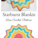 Starburst Blankie Round Ripple Afghan Baby Blanket Free Crochet Pattern