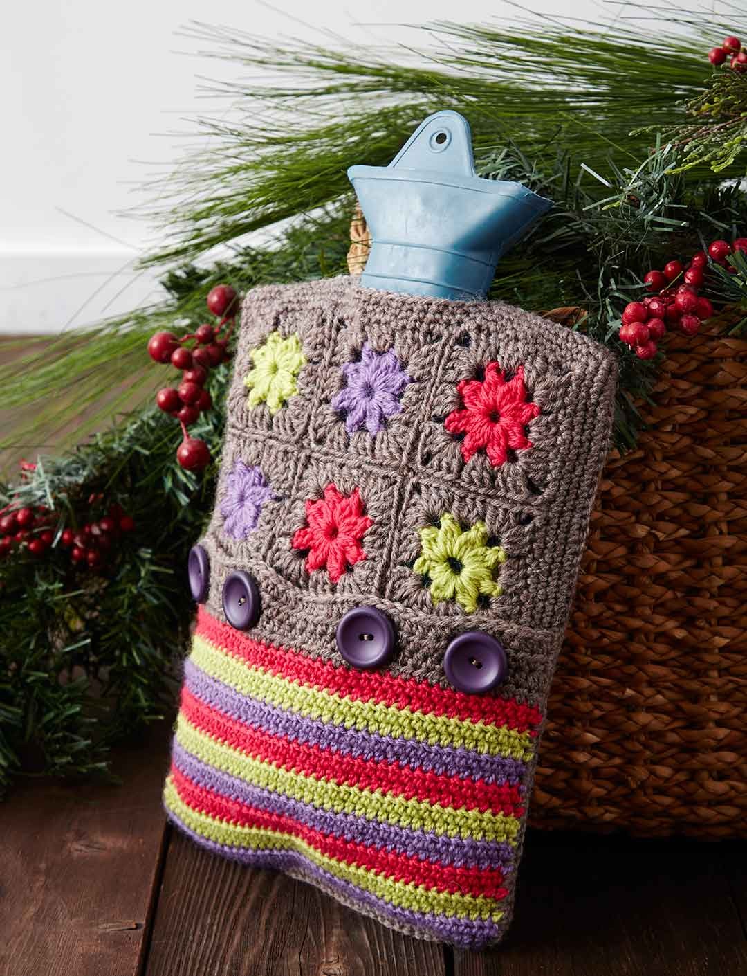 5 Hot Water Bottle Cover Free Crochet Patterns