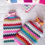 Granny Striped Hot Water Bottle Cosy Free Crochet Pattern