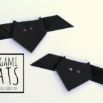 Halloween Origami Bats Paper Crafts for Kids