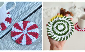 10+ Peppermint Candy Coasters Crochet Patterns