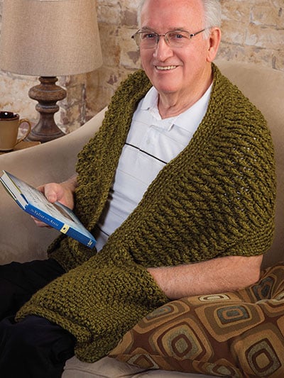 Favorite Guy Reader's Wrap Free Crochet Pattern