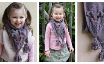Adorable Owl Scarf Knitting Pattern