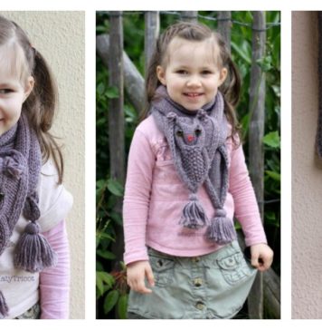 Adorable Owl Scarf Knitting Pattern