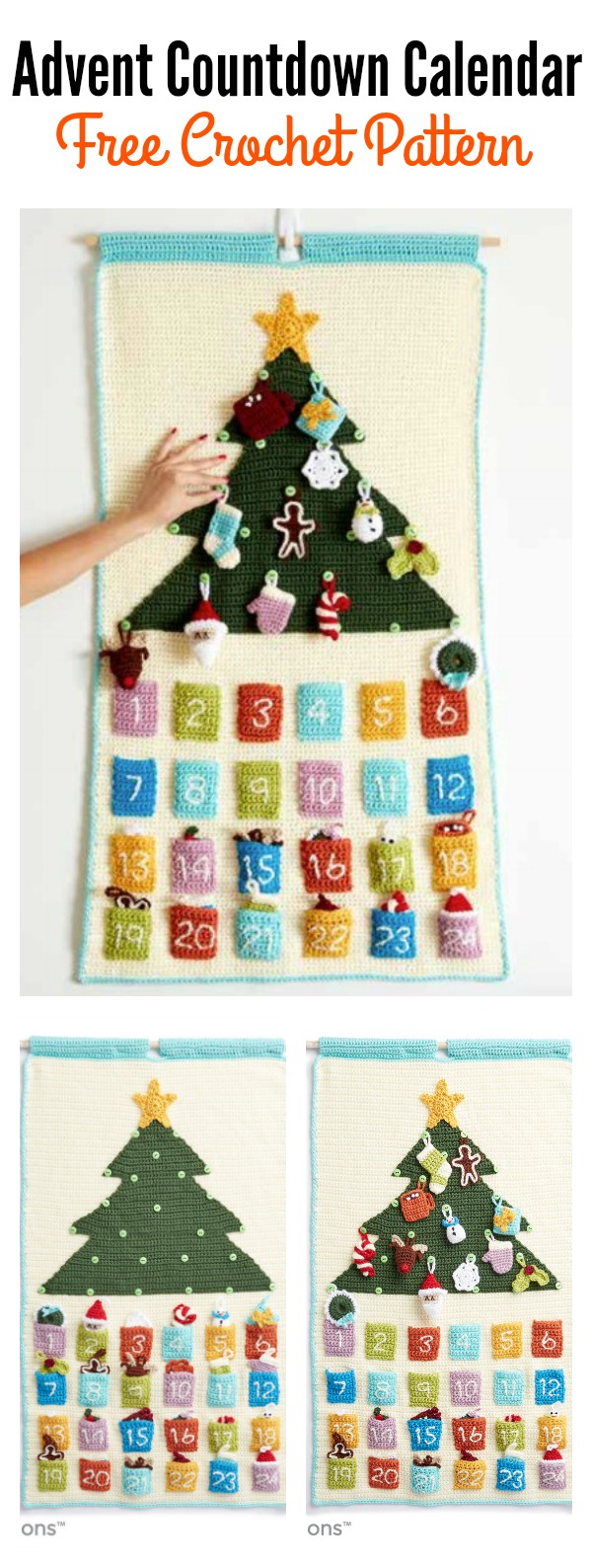 5 Advent Countdown Calendar Free Crochet Pattern