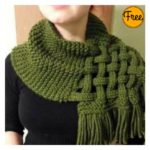 Celtic Knot Looped Scarf Free Knitting Pattern