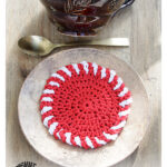 Christmas Candy Coaster Free Crochet Pattern