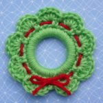 Christmas Ornament with Plastic Ring Free Crochet Pattern