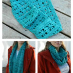 Cube Lace Infinity Scarf Free Crochet Pattern