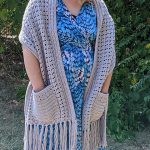 Delicate Pocket Shawl Free Crochet Pattern