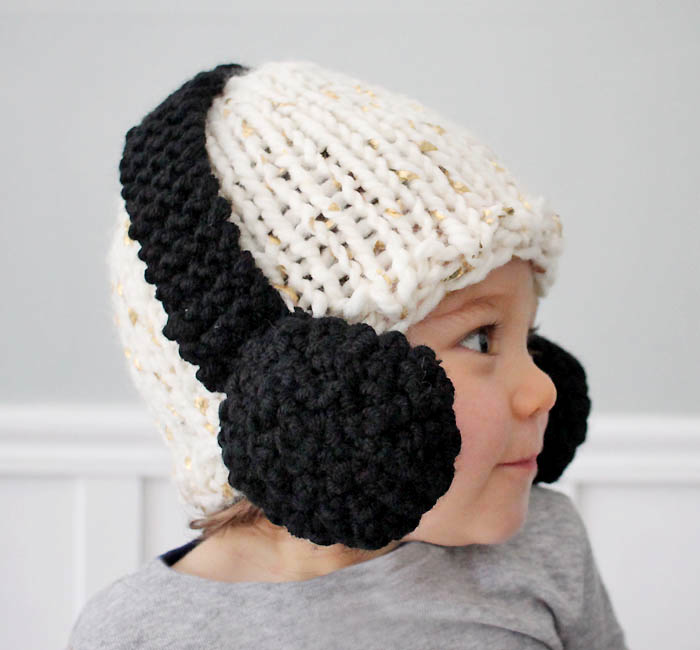 Kids Headphone Hat Free Knitting Pattern