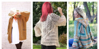 Hexagonal Cardigan Sweater Crochet Patterns