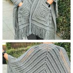 How to Crochet Lazy Diamond Boho Pocket Shawl