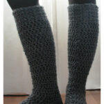 Knee-High Boot Socks Free Crochet Pattern