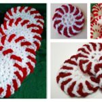 Peppermint Coasters Free Crochet Pattern