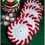 Peppermint Coasters Free Crochet Pattern