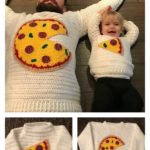 Pizza Pie Sweater for Dad and Me Crochet Pattern