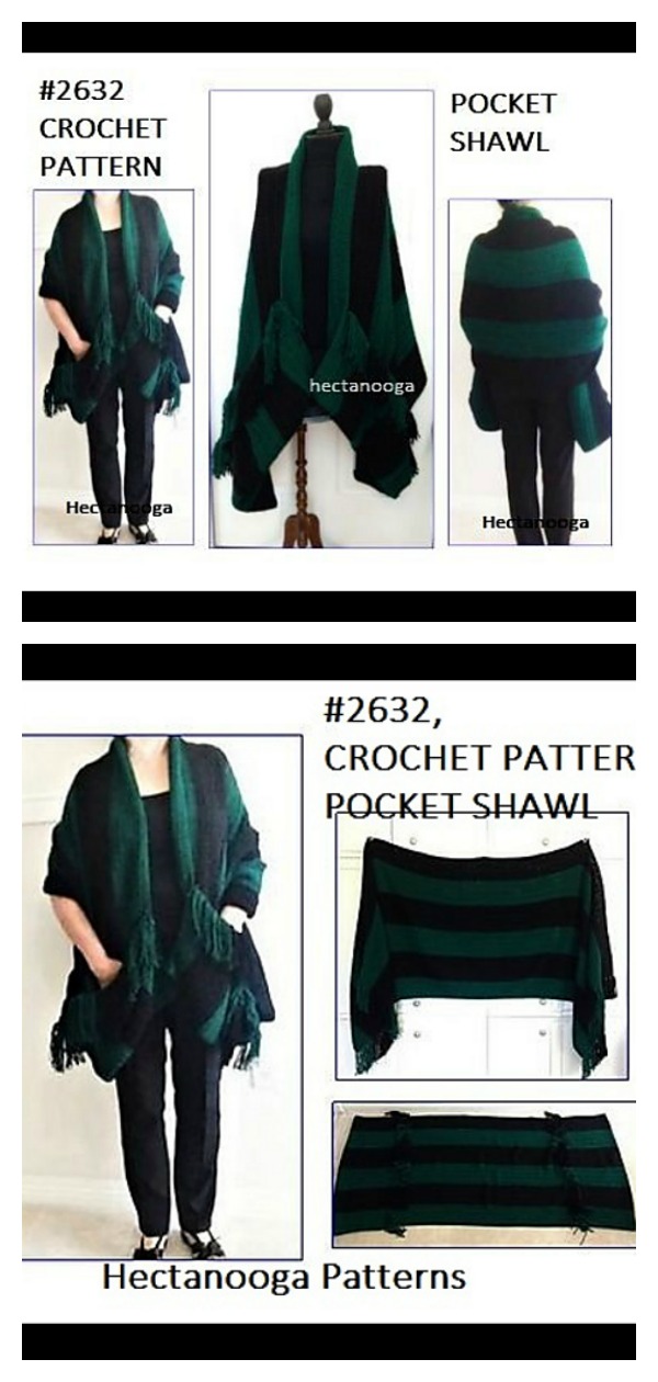 Pocket Scarf Free Crochet Pattern