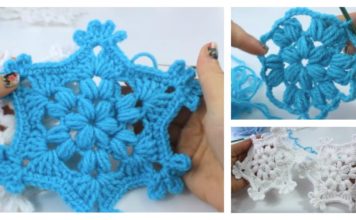 Puff Stitch Snowflake Ornament Crochet Video Tutorial